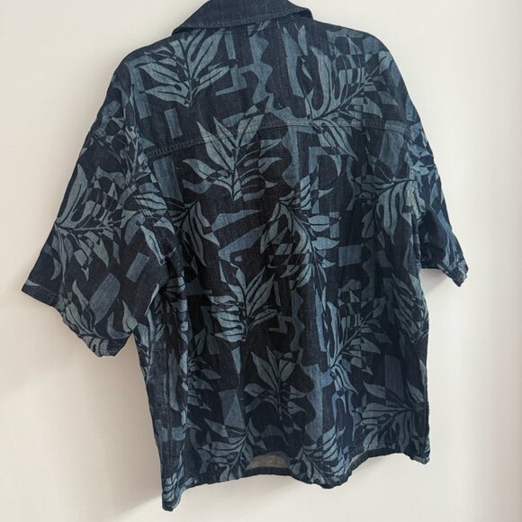 Topshop Denim Tropical Shirt - Picture 2 of 2